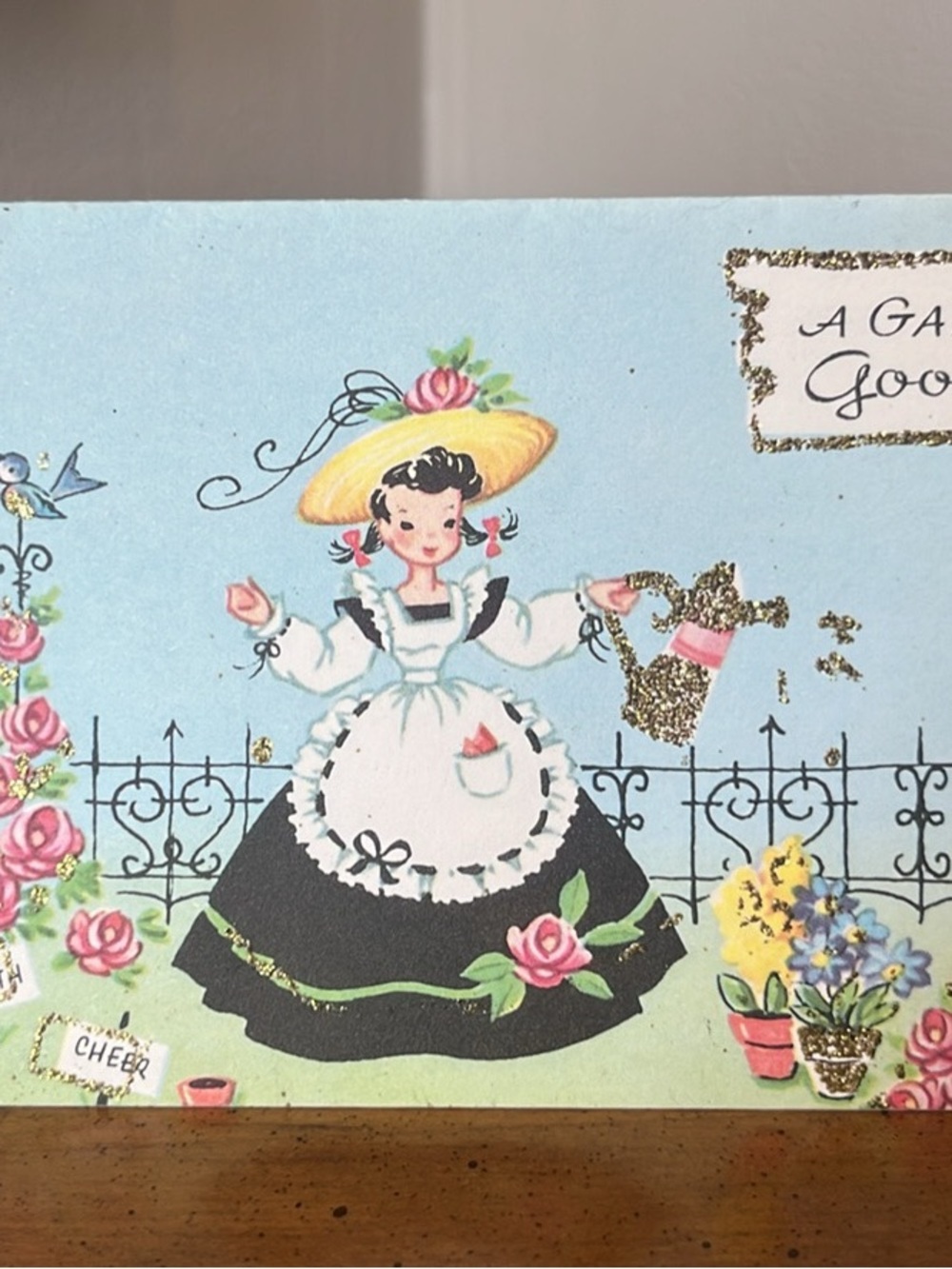 1967 Kitschy Gardening Birthday Card